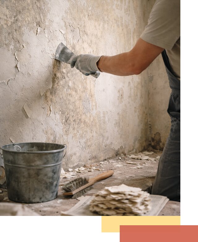 Удаление старой краски со стен в Протвино качественно и быстро