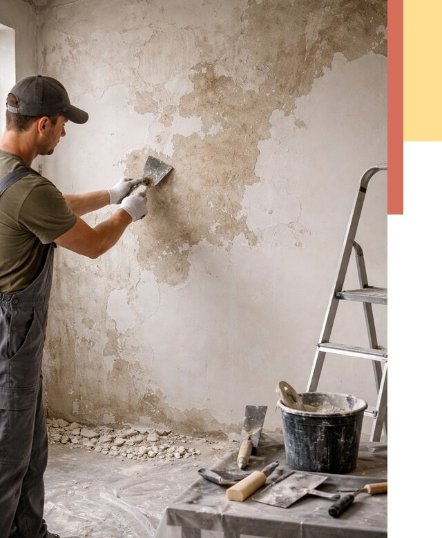 Снятие старой шпаклевки в Протвино от 1882 руб. — быстро и недорого | ОТДЕЛОЧНИК-Прн