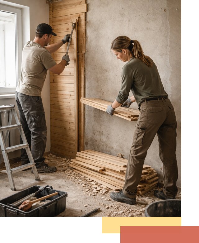 Демонтаж вагонки со стен в Протвино — профессиональный демонтаж