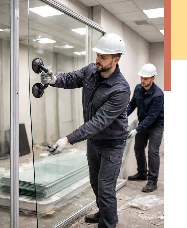 Демонтаж стеклянных перегородок в Протвино от 3256 руб. — быстро и недорого | ОТДЕЛОЧНИК-Прн