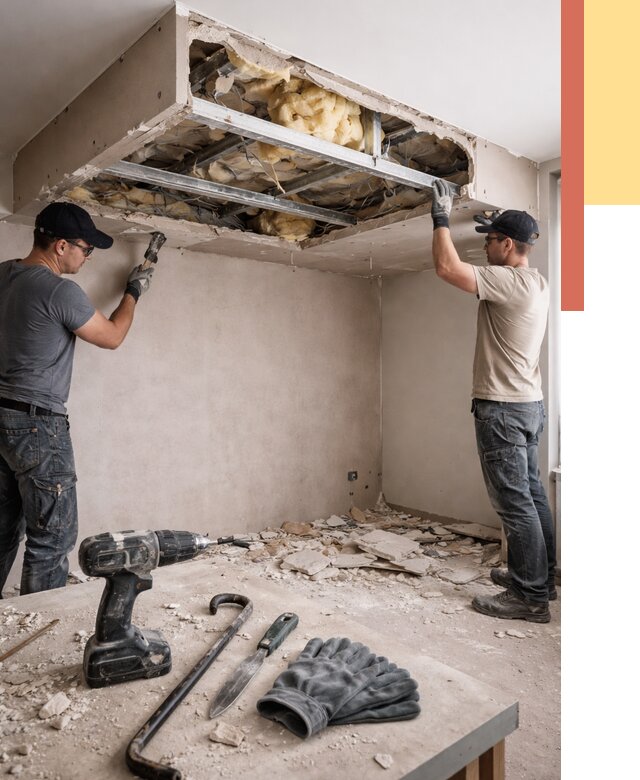 Демонтаж короба из гипсокартона в Протвино от 1547 руб. — быстро и недорого | ОТДЕЛОЧНИК-Прн