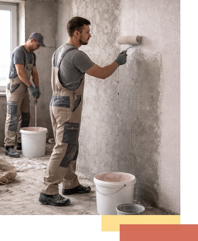 Нанесение бетоноконтакта на стены в Протвино для последующей отделки