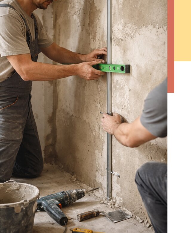 Установка штукатурных маяков в Протвино от 7123 руб. — быстро и недорого | ОТДЕЛОЧНИК-Прн