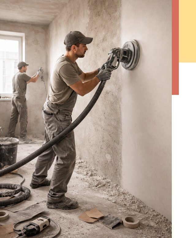 Шлифовка стен в Протвино от 1221 руб/м2 — быстро и недорого | ОТДЕЛОЧНИК-Прн