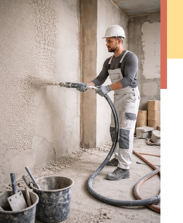 Машинная штукатурка стен в Протвино под ключ от 6614 руб./м2 | ОТДЕЛОЧНИК-Прн