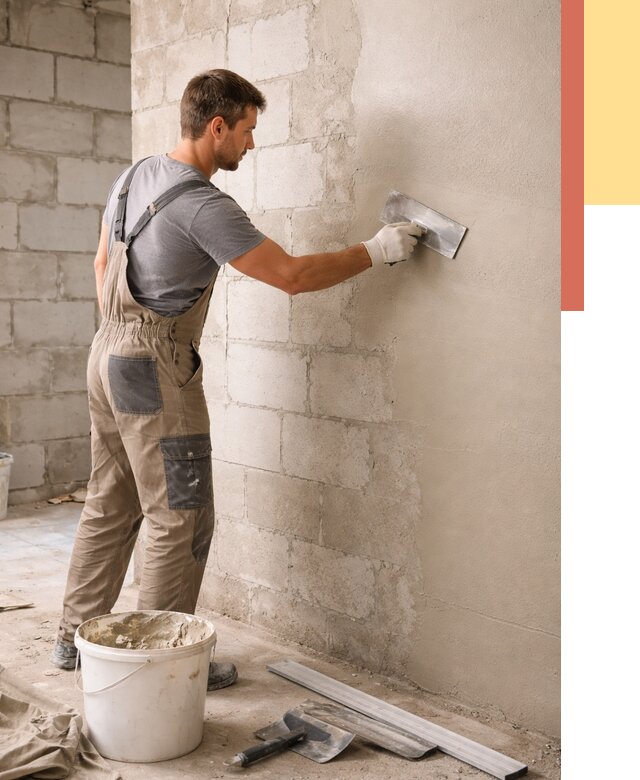 Штукатурка стен из газобетона в Протвино от 2137 руб./м2 — быстро и недорого | ОТДЕЛОЧНИК-Прн