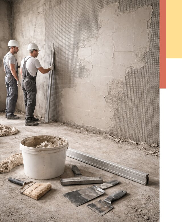 Штукатурка стен по сетке в Протвино от 5596 руб./м2 — быстро и недорого | ОТДЕЛОЧНИК-Прн