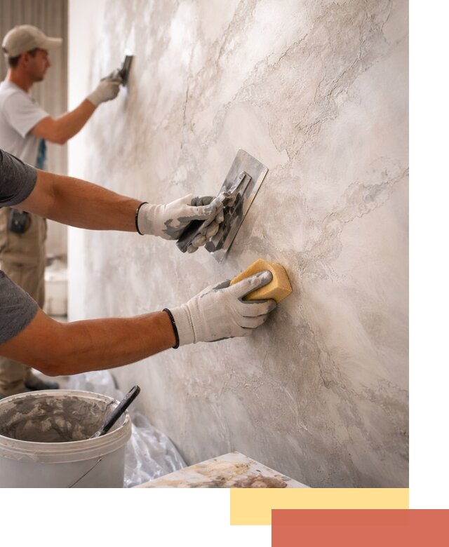 Декоративная штукатурка под мрамор в Протвино для стен и потолков