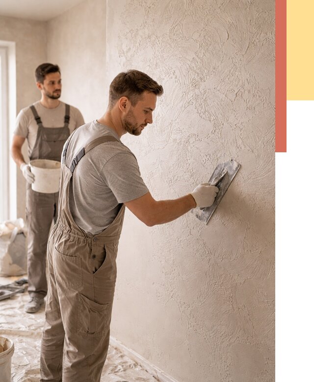 Фактурная штукатурка стен в Протвино от 4274 руб./м² — заказать под ключ | ОТДЕЛОЧНИК-Прн