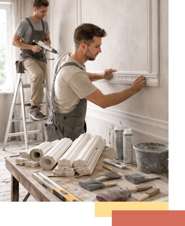 Монтаж лепнины на стены в Протвино профессионально и качественно