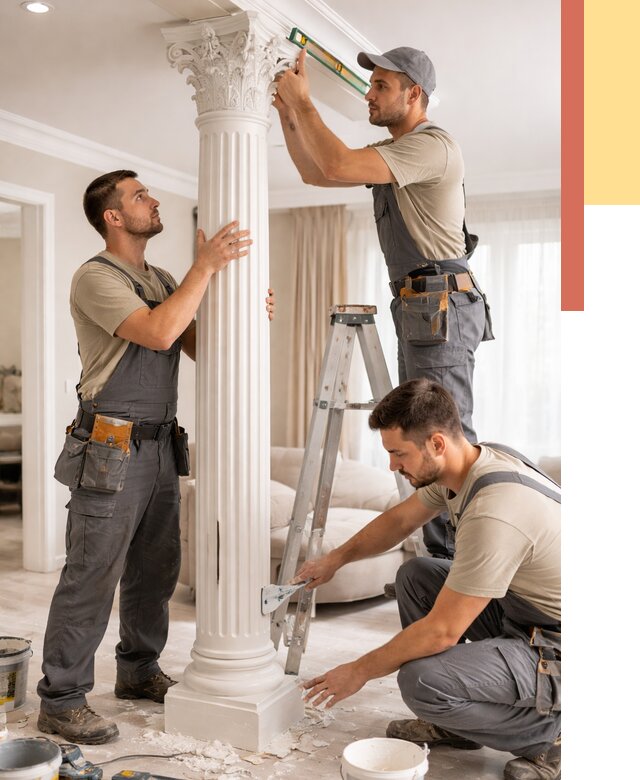 Установка декоративных колонн в Протвино от 12210 руб. под ключ | ОТДЕЛОЧНИК-Прн