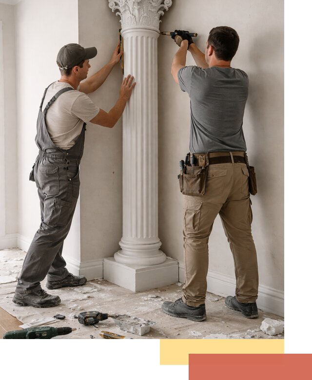 Установка декоративных колонн в Протвино под ключ