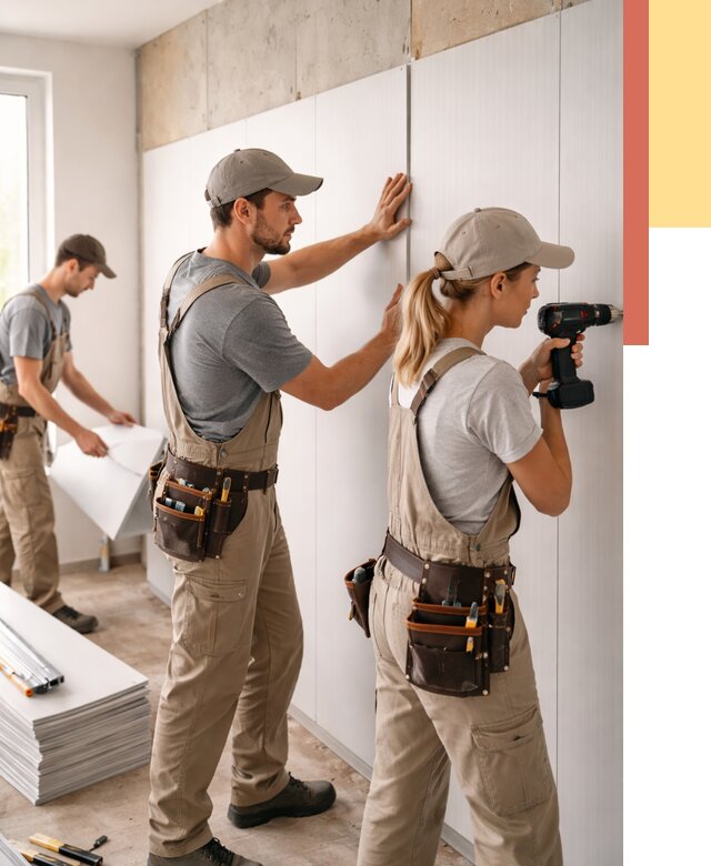 Монтаж ПВХ панелей на стены в Протвино от 458 руб/м2 — быстро и недорого | ОТДЕЛОЧНИК-Прн