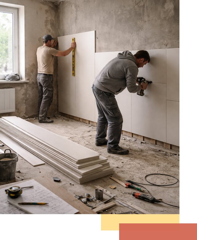 Монтаж ПВХ панелей на стены в Протвино качественно и быстро