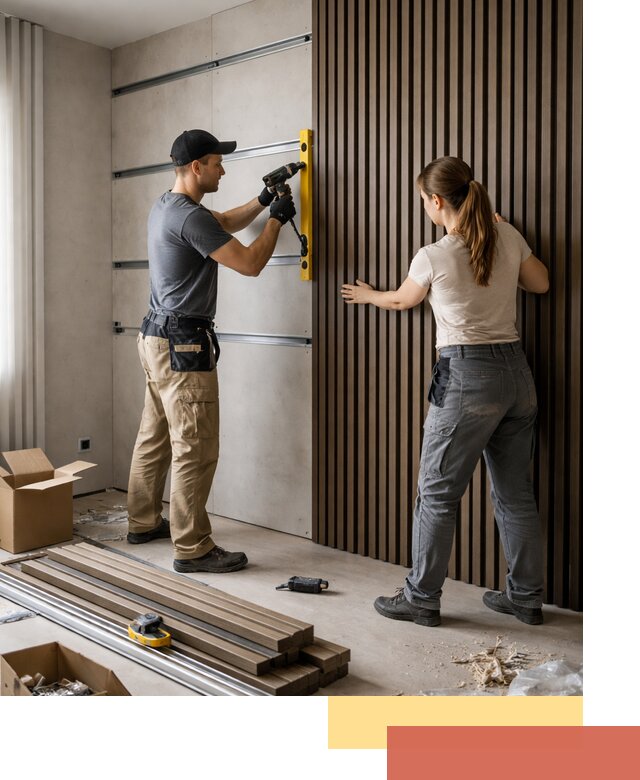 Монтаж реечных панелей на стены в Протвино