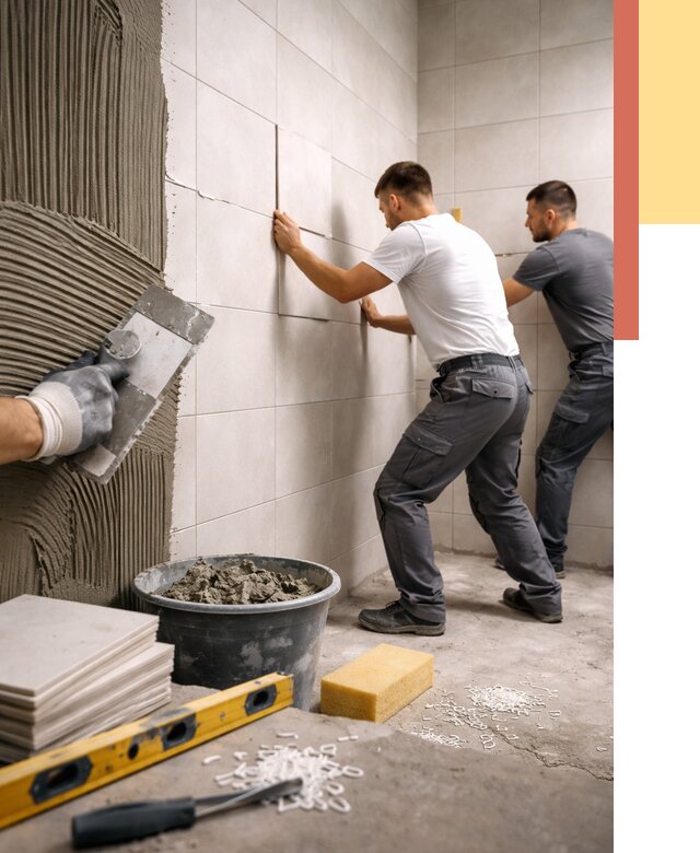 Укладка плитки на стены в Протвино от 865 руб. — качественно и недорого | ОТДЕЛОЧНИК-Прн