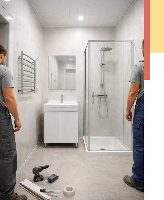 Отделка ванной комнаты панелями ПВХ в Протвино от 4579 руб. за м2 | ОТДЕЛОЧНИК-Прн