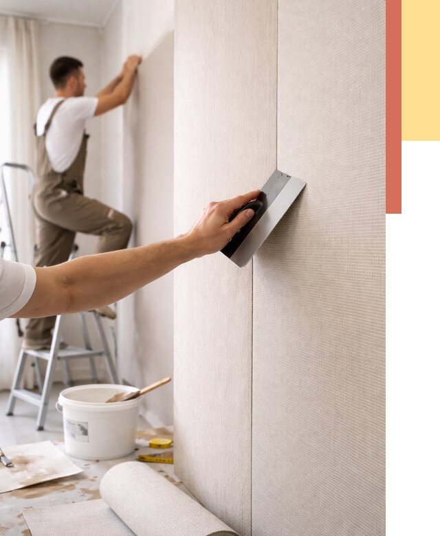 Поклейка текстильных обоев в Протвино от 4579 руб. под ключ | ОТДЕЛОЧНИК-Прн