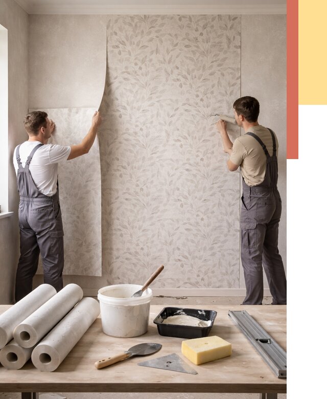 Поклейка обоев с подбором рисунка в Протвино от 3561 руб. | ОТДЕЛОЧНИК-Прн - быстро и недорого