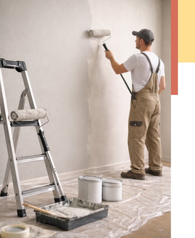 Покраска стен латексной краской в Протвино от 4579 руб. за м2 | ОТДЕЛОЧНИК-Прн