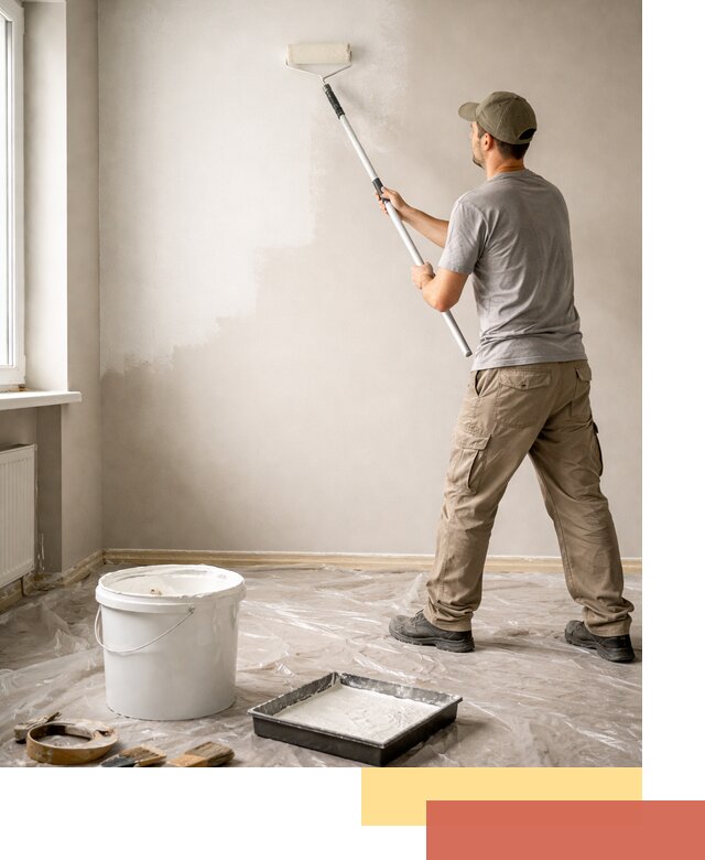 Покраска стен латексной краской в Протвино качественно и быстро