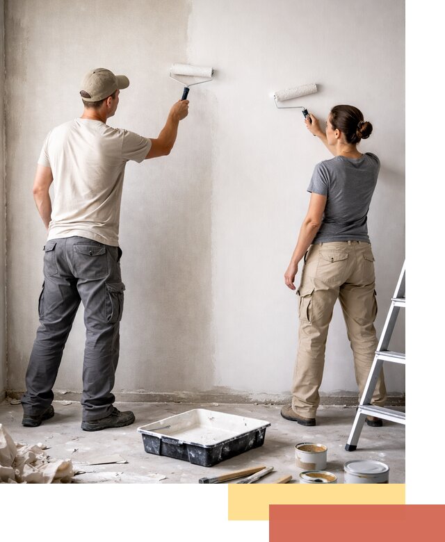 Окраска стен по стеклохолсту в Протвино качественно и долговечно