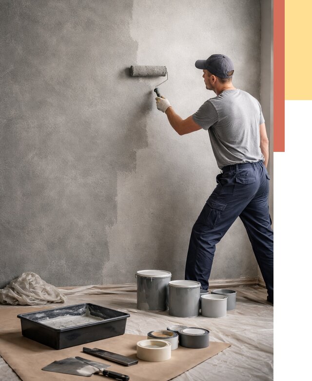 Покраска стен под бетон в Протвино от 661 руб. за м2 — быстро и недорого | ОТДЕЛОЧНИК-Прн