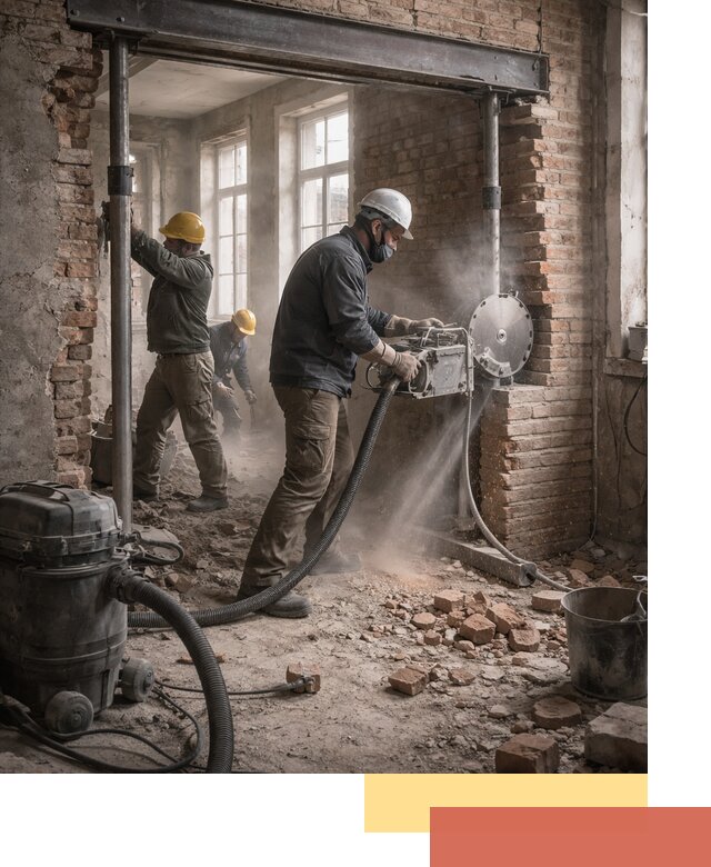 Прорезка проема в стене под дверной или оконный проем в Протвино