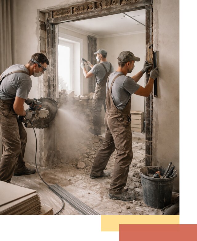 Расширение дверного проема под установку новой двери в Протвино