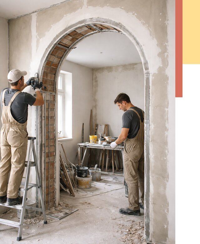 Устройство арочного проема в Протвино от 9666 руб. под ключ — быстро и недорого | ОТДЕЛОЧНИК-Прн