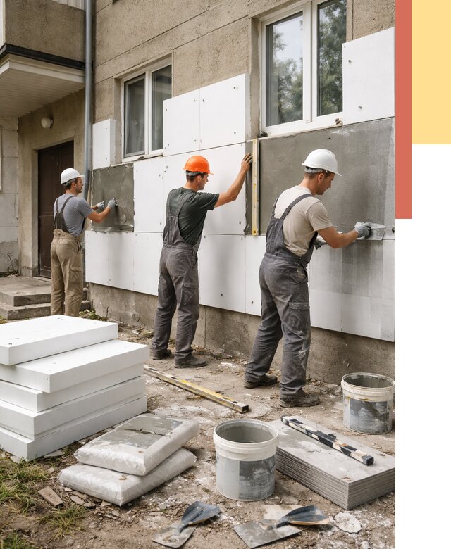 Утепление стен пенопластом в Протвино от 1781 руб. — недорого и под ключ | ОТДЕЛОЧНИК-Прн