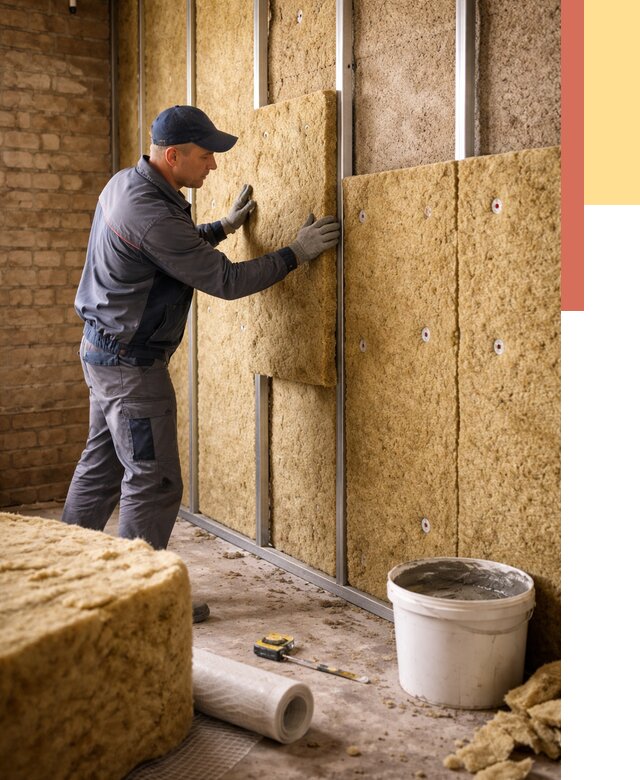 Утепление стен минватой в Протвино от 1374 руб./м2 — недорого и быстро | ОТДЕЛОЧНИК-Прн