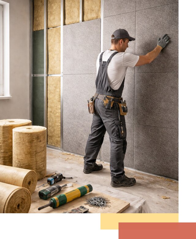 Профессиональная шумоизоляция стен в Протвино для квартиры и офиса