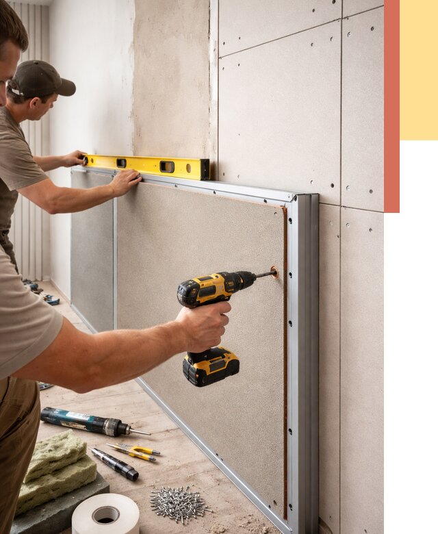 Шумоизоляция стен панелями ЗИПС в Протвино от 2239 руб./м² под ключ | ОТДЕЛОЧНИК-Прн