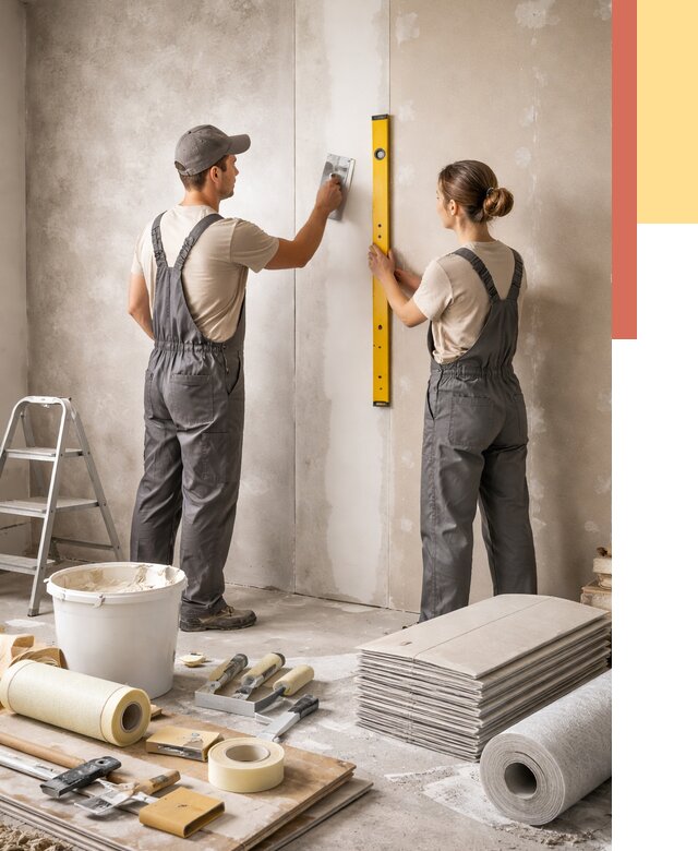 Отделка стен в Протвино от 1526 руб/м² — недорого, быстро, под ключ | ОТДЕЛОЧНИК-Прн