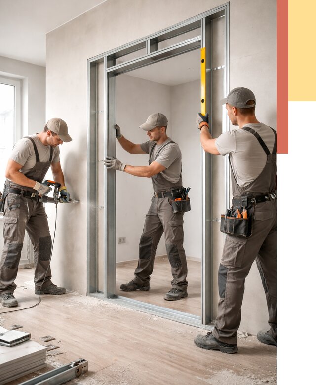 Устройство дверного проема в перегородке в Протвино от 4579 руб. под ключ | ОТДЕЛОЧНИК-Прн