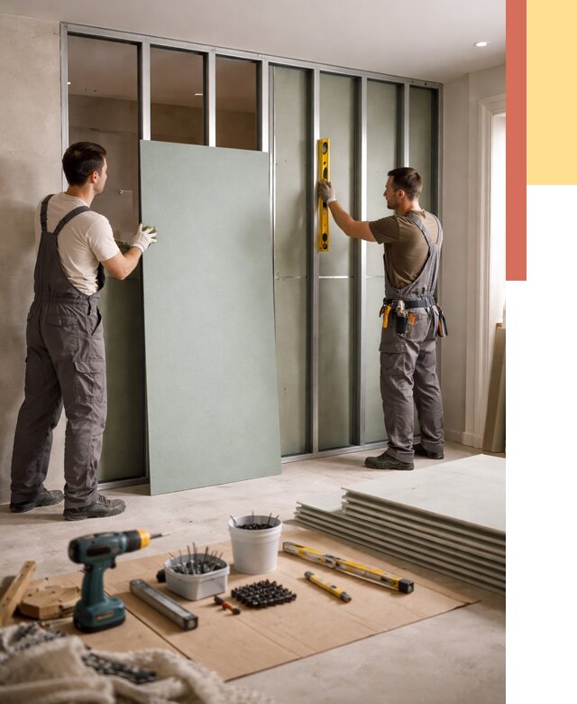 Перегородка из влагостойкого гипсокартона в Протвино от 4884 руб. — монтаж под ключ | ОТДЕЛОЧНИК-Прн