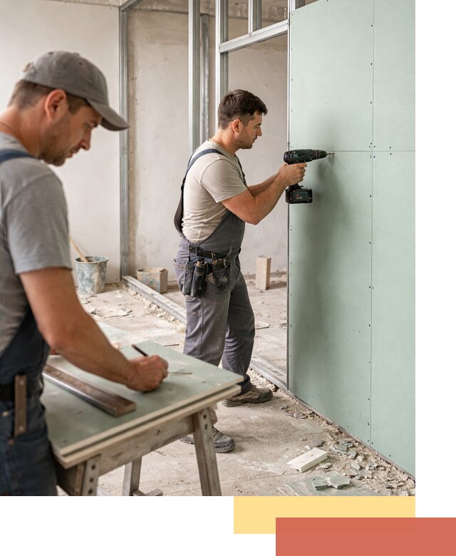 Перегородки из влагостойкого гипсокартона под ключ в Протвино