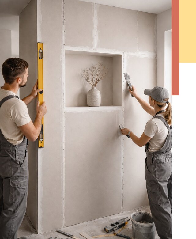 Перегородка из гипсокартона с нишей в Протвино от 3307 руб. под ключ | ОТДЕЛОЧНИК-Прн