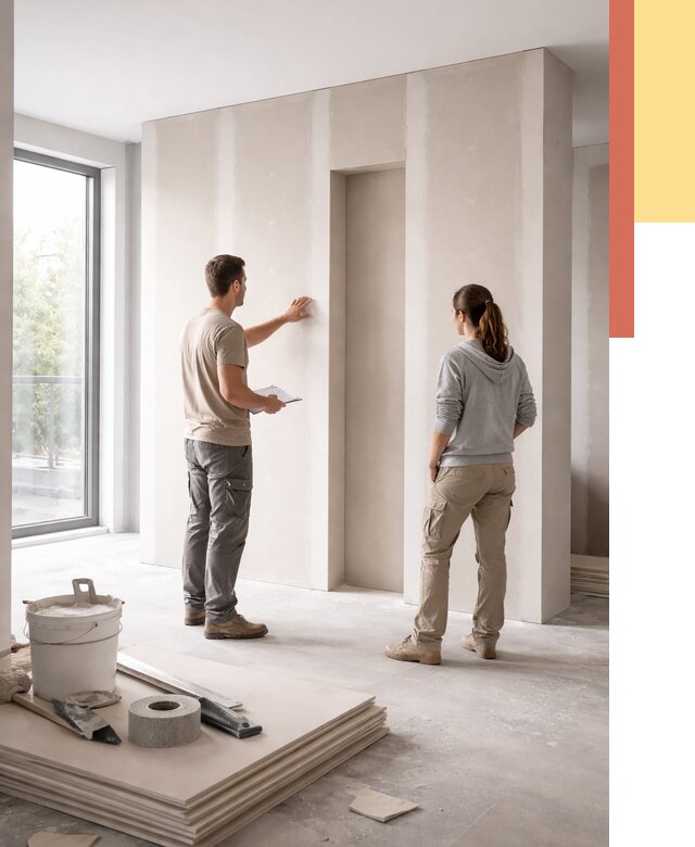 Зонирующая перегородка из гипсокартона в Протвино от 2849 руб. под ключ | ОТДЕЛОЧНИК-Прн