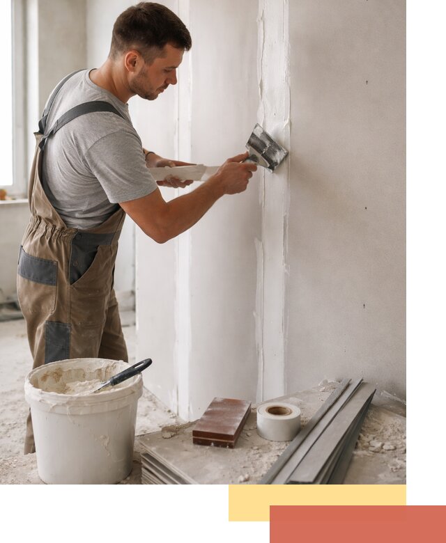 Шпаклевка перегородок из гипсокартона в Протвино качественно и быстро