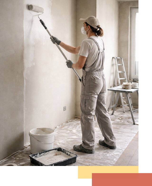 Покраска перегородок из гипсокартона в Протвино качественно и недорого