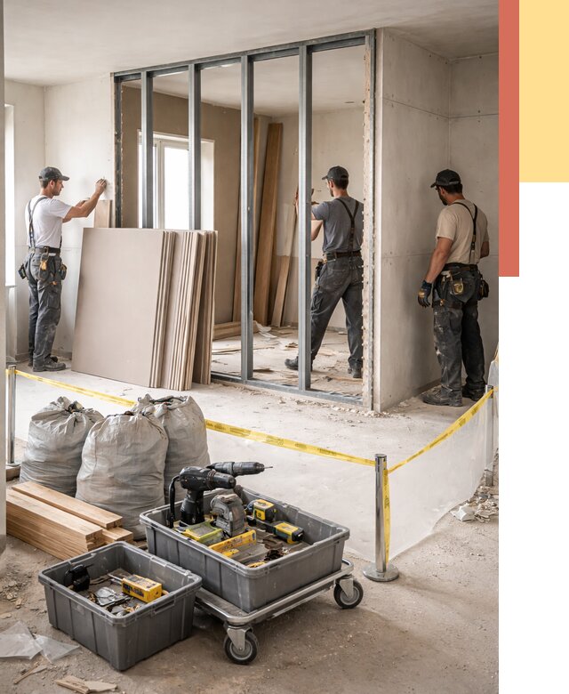 Перенос гипсокартонной перегородки в Протвино под ключ от 4579 руб. | Демонтаж и монтаж – ОТДЕЛОЧНИК-Прн