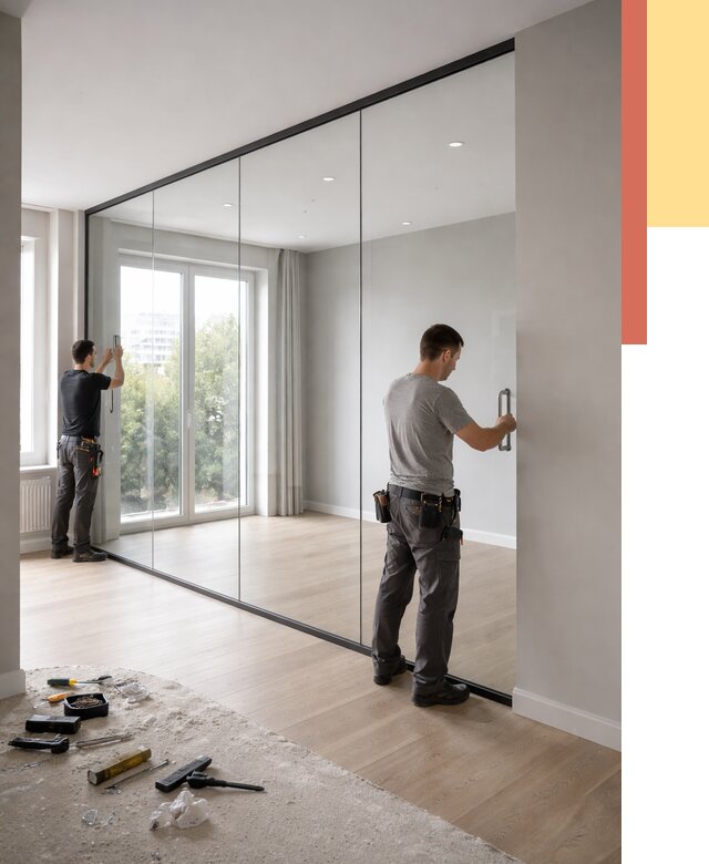 Изготовление стеклянных перегородок в Протвино от 12566 руб. под ключ | ОТДЕЛОЧНИК-Прн