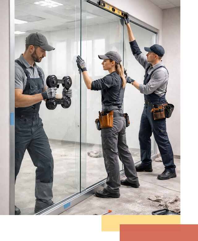 Профессиональный монтаж стеклянных перегородок в Протвино