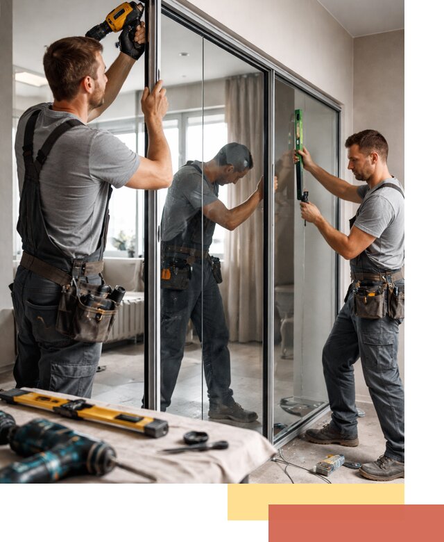 Каркасные стеклянные перегородки под ключ в Протвино