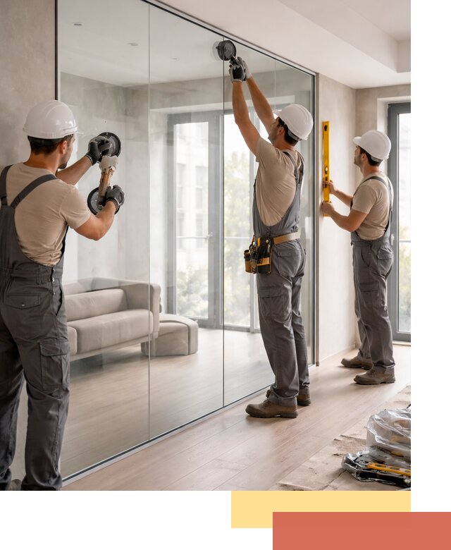 Перегородки из закаленного стекла в Протвино для офисов и квартир