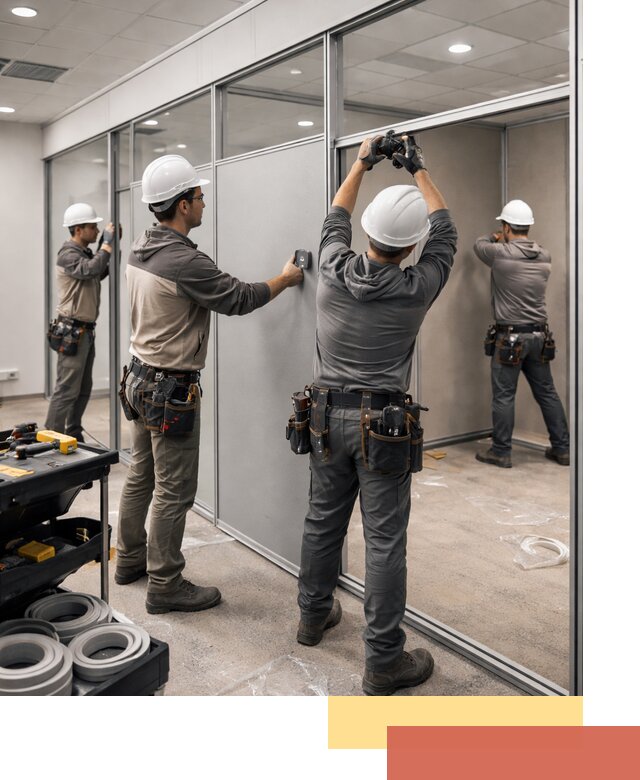 Мобильные офисные перегородки под ключ в Протвино