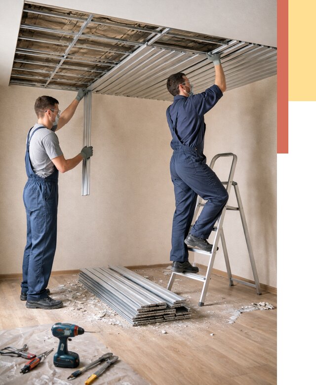 Демонтаж реечного потолка в Протвино от 4579 руб. быстро и недорого | ОТДЕЛОЧНИК-Прн