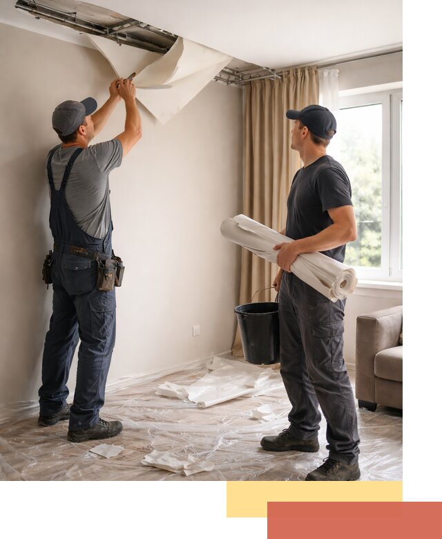 Демонтаж натяжного потолка в Протвино быстро и аккуратно